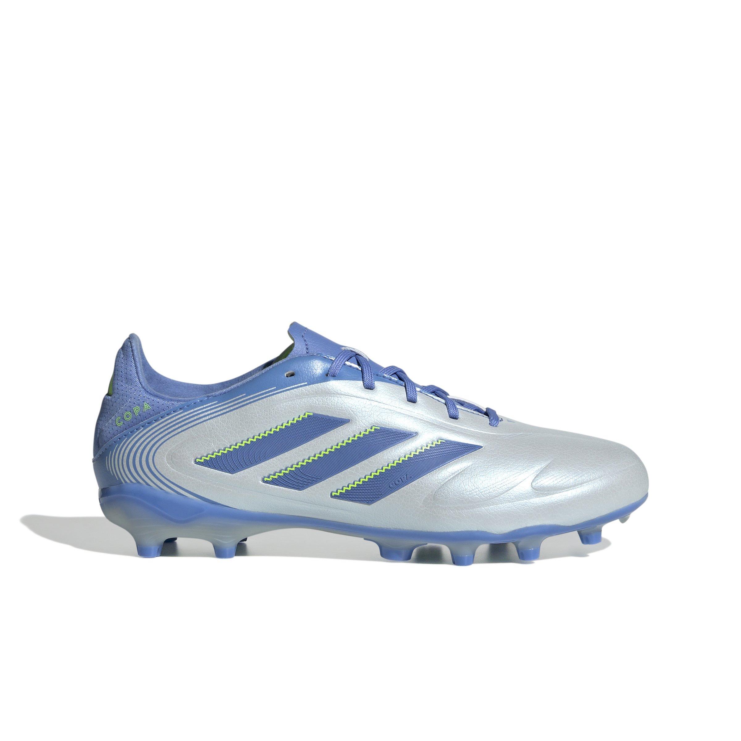 adidas Copa Pure 3 League MG "Halo Blue/Blue Fusion/Lucid Lemon" Grade School Kids' Soccer Cleat